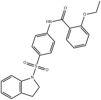 N-[4-(2,3-dihydro-1H-indol-1-ylsulfonyl)phenyl]-2-ethoxybenzamide Struktur