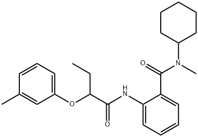 N-cyclohexyl-N-methyl-2-{[2-(3-methylphenoxy)butanoyl]amino}benzamide|