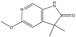 5-Methoxy-3,3-dimethyl-1H-pyrrolo[2,3-c]pyridin-2(3H)-one Struktur