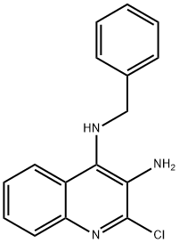 3,4-Quinolinediamine, 2-chloro-N4-(phenylmethyl)- 化学構造式