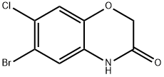 6-溴-7-氯-2H-苯并[B][1,4]噁嗪-3(4H)-酮 结构式