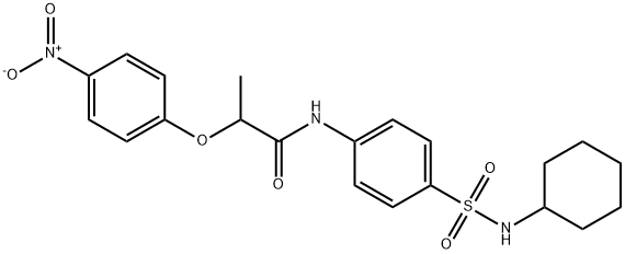 N-{4-[(cyclohexylamino)sulfonyl]phenyl}-2-(4-nitrophenoxy)propanamide,880575-46-2,结构式