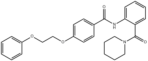 4-(2-phenoxyethoxy)-N-[2-(1-piperidinylcarbonyl)phenyl]benzamide,881564-71-2,结构式
