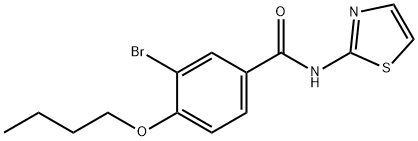 3-bromo-4-butoxy-N-(1,3-thiazol-2-yl)benzamide 化学構造式