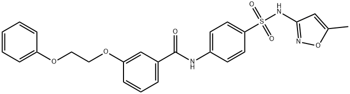 N-(4-{[(5-methyl-3-isoxazolyl)amino]sulfonyl}phenyl)-3-(2-phenoxyethoxy)benzamide 化学構造式