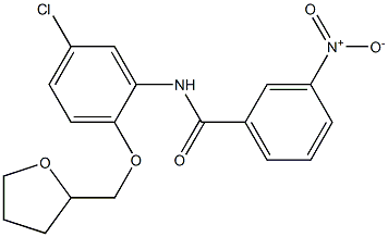 N-[5-chloro-2-(tetrahydro-2-furanylmethoxy)phenyl]-3-nitrobenzamide,881588-89-2,结构式