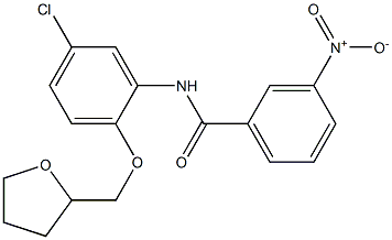 N-[5-chloro-2-(tetrahydro-2-furanylmethoxy)phenyl]-3-nitrobenzamide Struktur