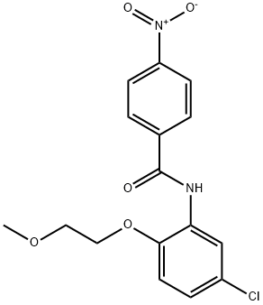 N-[5-chloro-2-(2-methoxyethoxy)phenyl]-4-nitrobenzamide 结构式