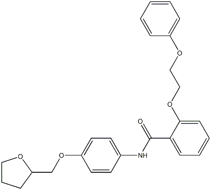 2-(2-phenoxyethoxy)-N-[4-(tetrahydro-2-furanylmethoxy)phenyl]benzamide Structure