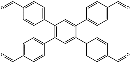 1,2,4,5-四(4-甲酰基苯基)苯, 883835-33-4, 结构式