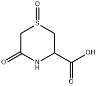 3-Thiomorpholinecarboxylic acid, 5-oxo-, 1-oxide 化学構造式
