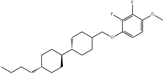 1-[[(trans,trans)-4'-butyl[1,1'-bicyclohexyl]-4-yl]methoxy]-2,3-difluoro-4-methoxy-Benzene Struktur
