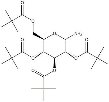 2,3,4,6-Tetra-O-pivaloyl-D-glucopyranosyl amine 结构式