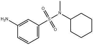 3-amino-N-cyclohexyl-N-methylbenzene-1-sulfonamide Struktur