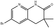 1,8-Naphthyridin-2(1H)-one, 6-bromo-3,4-dihydro-3,3-dimethyl- Structure