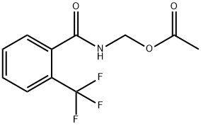 {[2-(trifluoromethyl)benzoyl]amino}methyl acetate 化学構造式