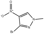 3-bromo-1-methyl-4-nitro-1H-pyrazole, 89607-15-8, 结构式