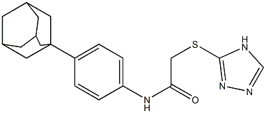 N-[4-(金刚烷-1-基)苯基]-2-(4H-1,2,4-三唑-3-基磺酰基)乙酰胺, 896657-58-2, 结构式
