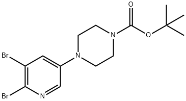 1_Boc-4-(5,6-dibromopyridin-3-yl)piperazine Struktur