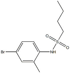 N-(4-bromo-2-methylphenyl)butane-1-sulfonamide Struktur