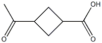 3-acetylcyclobutane-1-carboxylic acid Structure