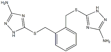 5-[(2-{[(3-amino-1H-1,2,4-triazol-5-yl)sulfanyl]methyl}benzyl)sulfanyl]-1H-1,2,4-triazol-3-amine,902345-81-7,结构式