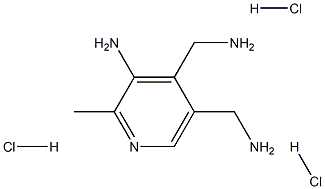 3-amino-4,5-bis(aminomethyl)2-methylpyridine trihydrochloride 化学構造式