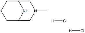 3-methyl-3,9-diazabicyclo[3.3.1]nonane dihydrochloride Struktur
