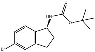(R)-TERT-BUTYL (5-BROMO-2,3-DIHYDRO-1H-INDEN-1-YL)CARBAMATE Structure