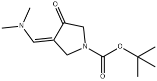(Z)-tert-butyl 3-((dimethylamino)methylene)-4-oxopyrrolidine-1-carboxylate Struktur
