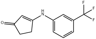 3-{[3-(trifluoromethyl)phenyl]amino}cyclopent-2-en-1-one Struktur