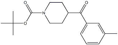 tert-butyl 4-(3-methylbenzoyl)piperidine-1-carboxylate 化学構造式