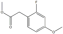 Benzeneacetic acid, 2-fluoro-4-methoxy-, methyl ester Struktur