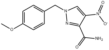 1H-Pyrazole-3-carboxamide, 1-[(4-methoxyphenyl)methyl]-4-nitro-|