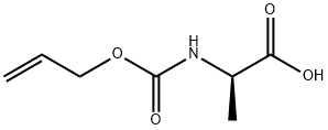 ((烯丙氧基)羰基)-D-丙氨酸 结构式