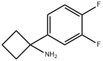 1-(3,4-Difluorophenyl)cyclobutanamine 化学構造式