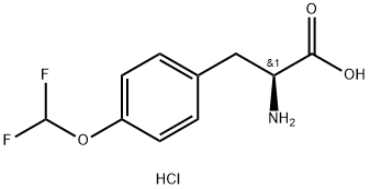 2-amino-3-[4-(difluoromethoxy)phenyl]propanoic acid hydrochloride 化学構造式