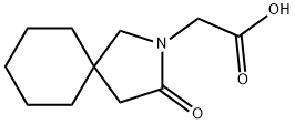 2-Azaspiro[4.5]decane-2-acetic acid, 3-oxo- 化学構造式