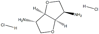 (3R,3aR,6S,6aR)-hexahydrofuro[3,2-b]furan-3,6-diamine dihydrochloride 化学構造式