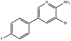 2-Amino-3-bromo-5-(4-fluorophenyl)pyridine 化学構造式