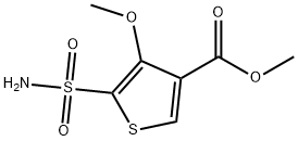 4-METHOXY-5-SULFAMOYL-THIOPHENE-3-CARBOXYLIC ACID METHYL ESTER 化学構造式