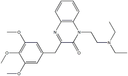 1-[2-(diethylamino)ethyl]-3-(3,4,5-trimethoxybenzyl)quinoxalin-2(1H)-one 化学構造式