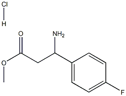 METHYL 3-AMINO-3-(4-FLUOROPHENYL)PROPANOATE HYDROCHLORIDE 化学構造式