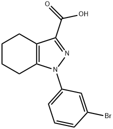 1-(3-溴苯基)-4,5,6,7-四氢-1H-吲唑-3-羧酸 结构式