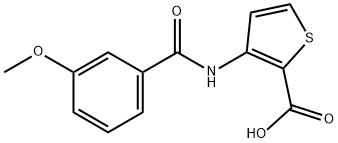 3-[(3-methoxybenzoyl)amino]thiophene-2-carboxylic acid Structure