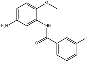 N-(5-amino-2-methoxyphenyl)-3-fluorobenzamide 化学構造式