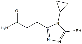 3-(4-cyclopropyl-5-sulfanyl-4H-1,2,4-triazol-3-yl)propanamide Structure