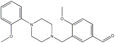 4-methoxy-3-{[4-(2-methoxyphenyl)-1-piperazinyl]methyl}benzaldehyde 结构式