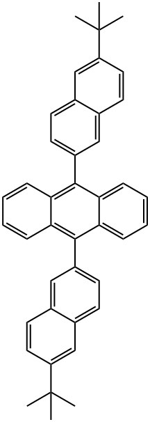 9,10-Bis-(6-tert-butyl-naphthalen-2-yl)-anthracene Struktur