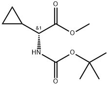 METHYL (2R)-2-{[(TERT-BUTOXY)CARBONYL]AMINO}-2-CYCLOPROPYLACETATE,936097-43-7,结构式